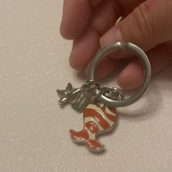 Coach Orange and Silver Fish Keychain and a Orange Coach Pen - Picture 3 of 6
